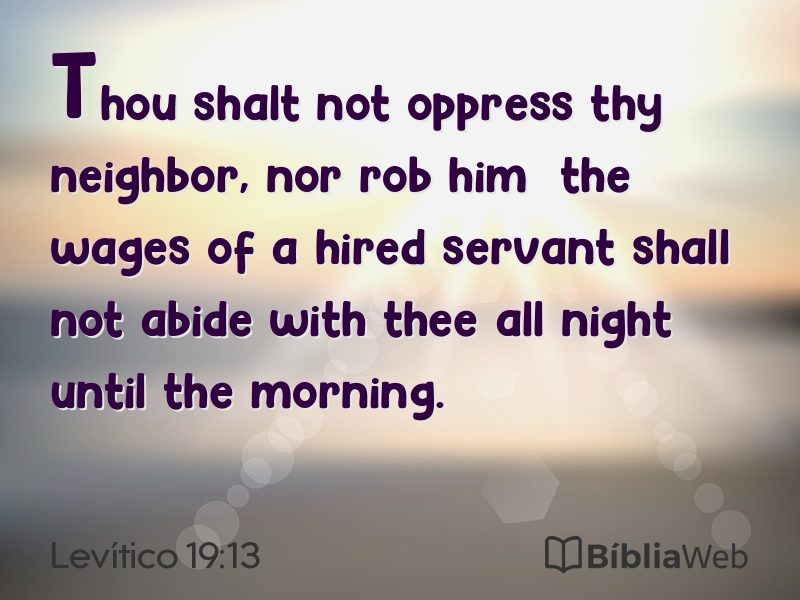 Levítico 19:13 em imagem para compartilhar