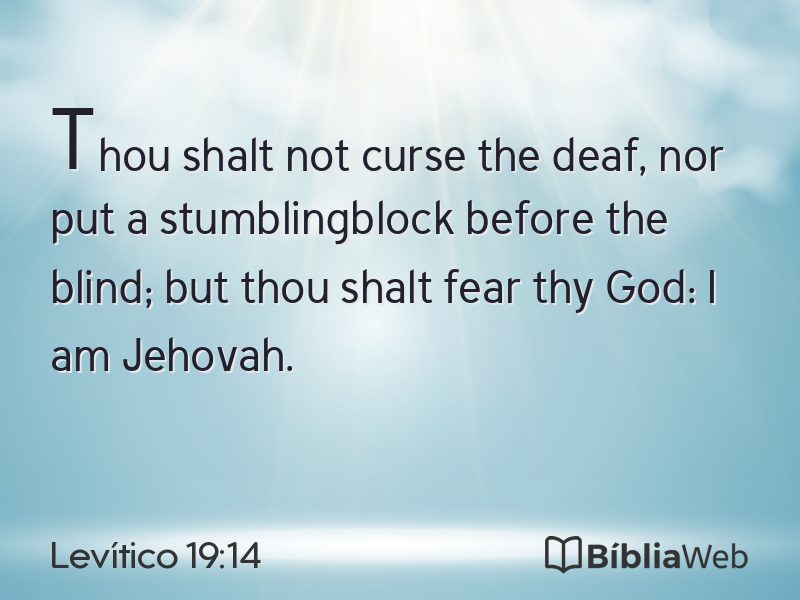Levítico 19:14 em imagem para compartilhar