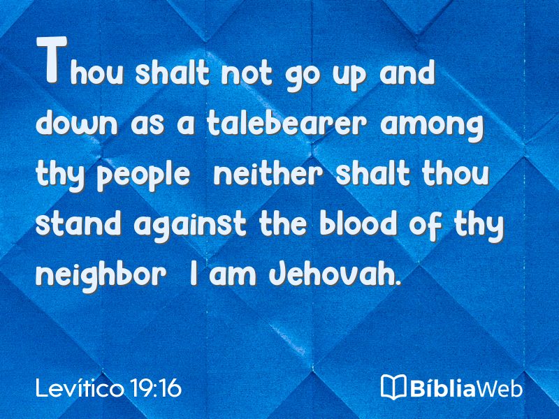 Levítico 19:16 em imagem para compartilhar
