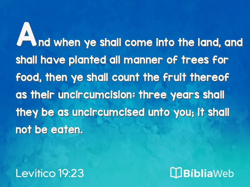Levítico 19:23 em imagem para compartilhar
