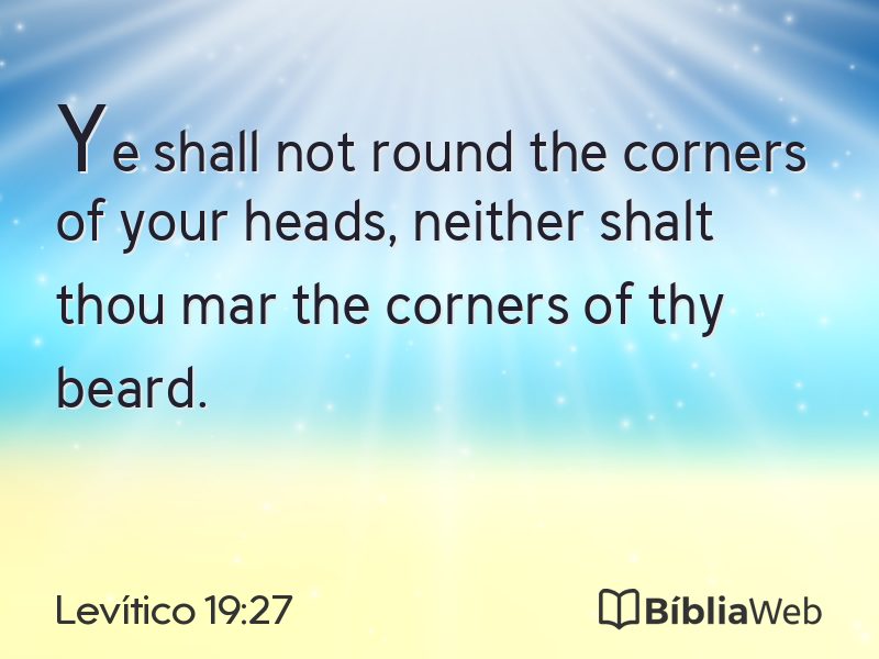 Levítico 19:27 em imagem para compartilhar
