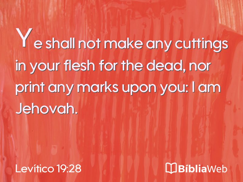 Levítico 19:28 em imagem para compartilhar