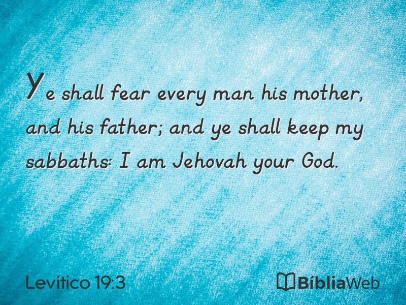 Levítico 19:3 em imagem para compartilhar