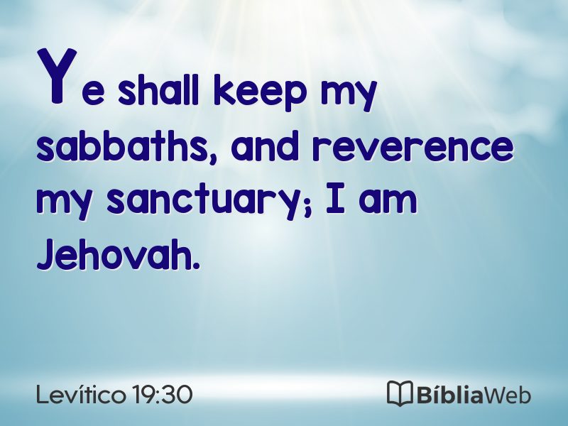Levítico 19:30 em imagem para compartilhar