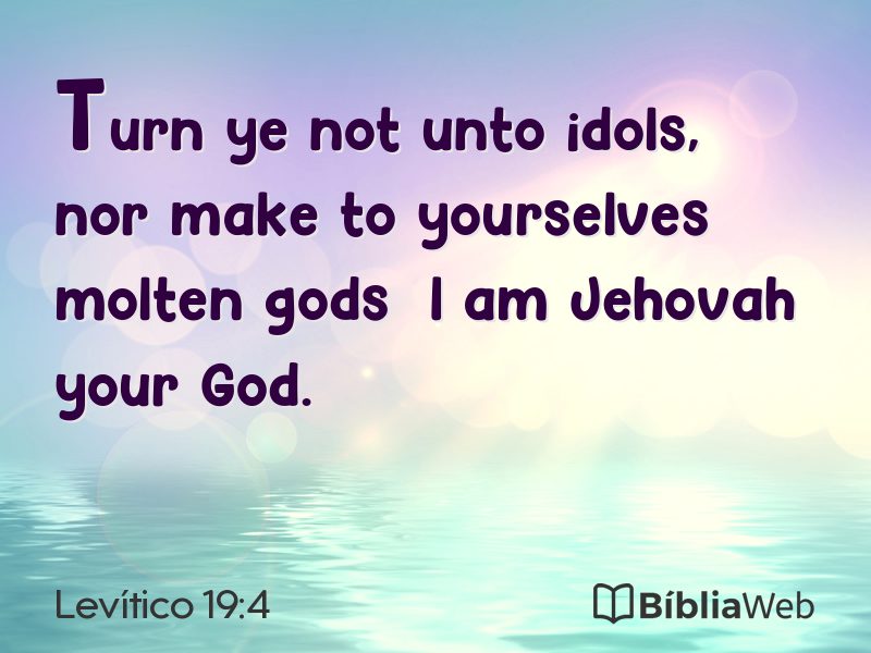Levítico 19:4 em imagem para compartilhar