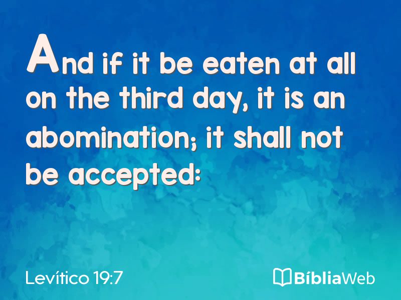 Levítico 19:7 em imagem para compartilhar