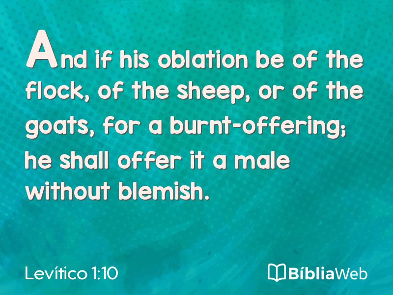 Levítico 1:10 em imagem para compartilhar