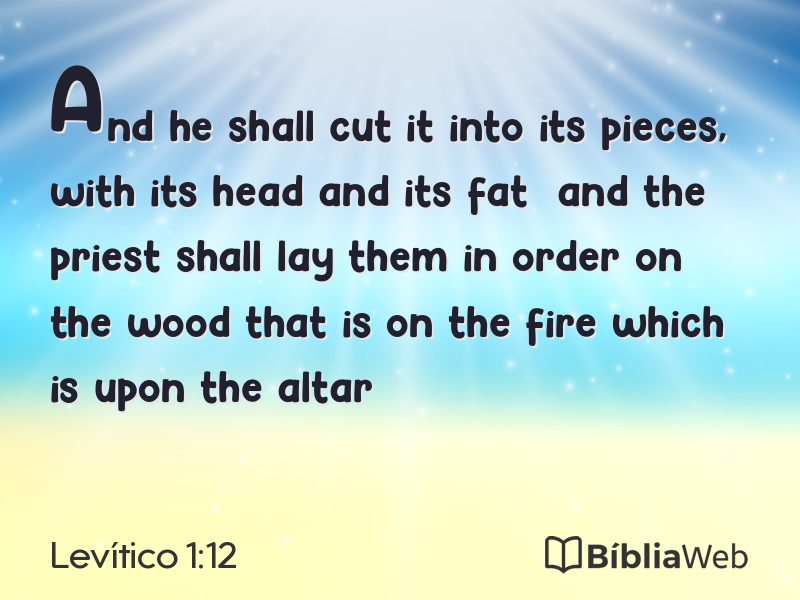 Levítico 1:12 em imagem para compartilhar