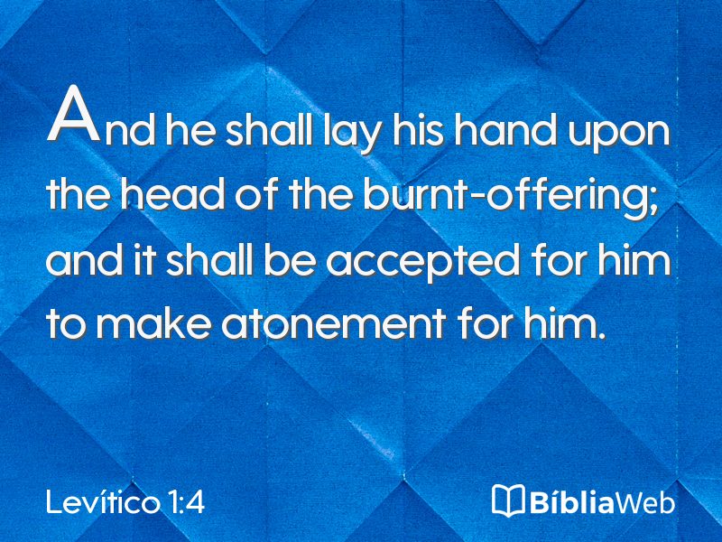 Levítico 1:4 em imagem para compartilhar