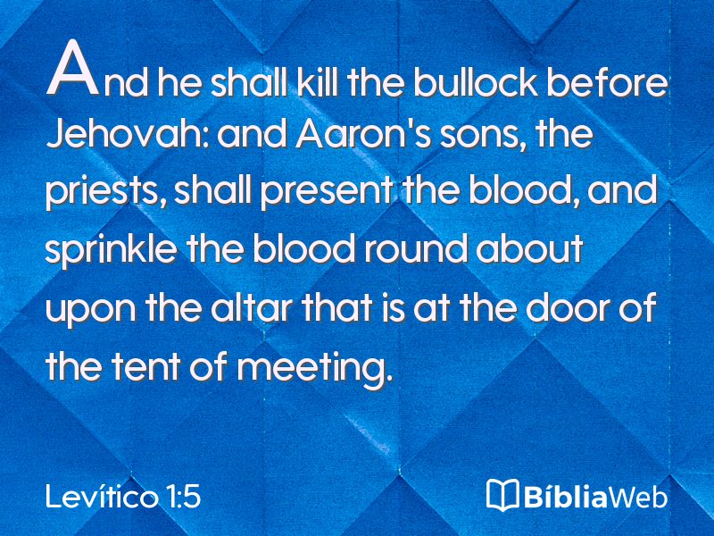 Levítico 1:5 em imagem para compartilhar