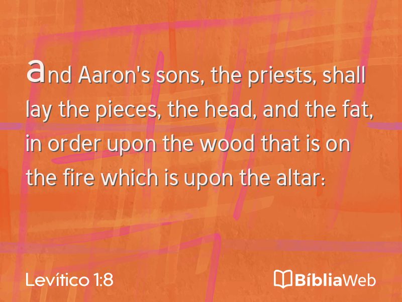 Levítico 1:8 em imagem para compartilhar