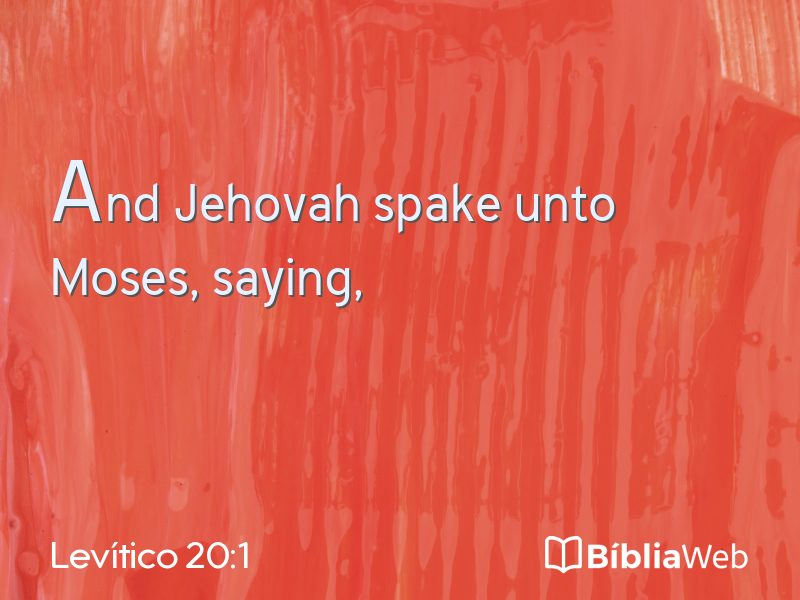 Levítico 20:1 em imagem para compartilhar