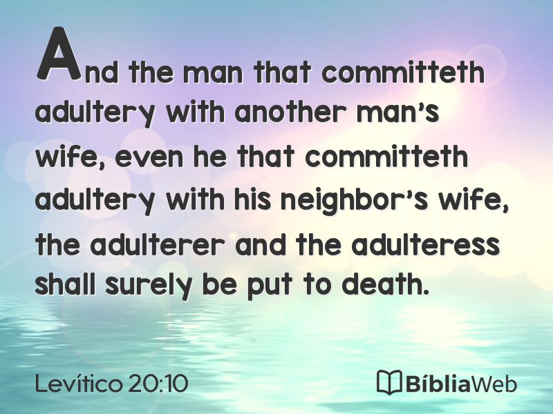 Levítico 20:10 em imagem para compartilhar