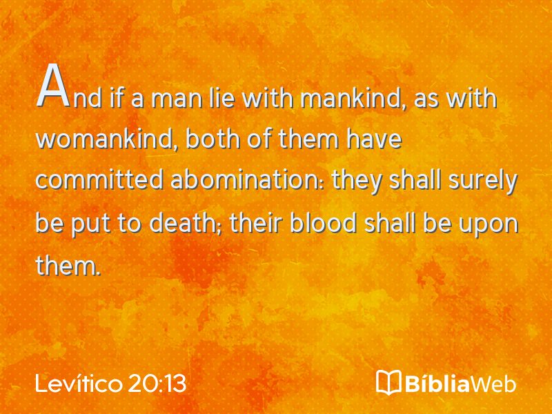 Levítico 20:13 em imagem para compartilhar