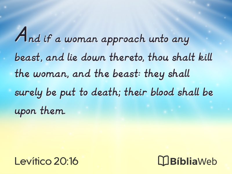 Levítico 20:16 em imagem para compartilhar