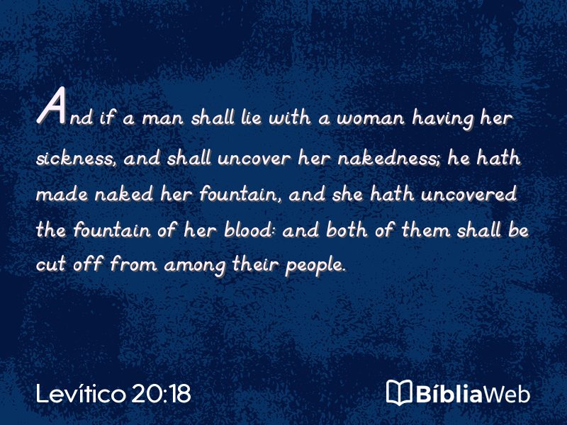 Levítico 20:18 em imagem para compartilhar