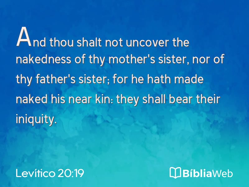 Levítico 20:19 em imagem para compartilhar