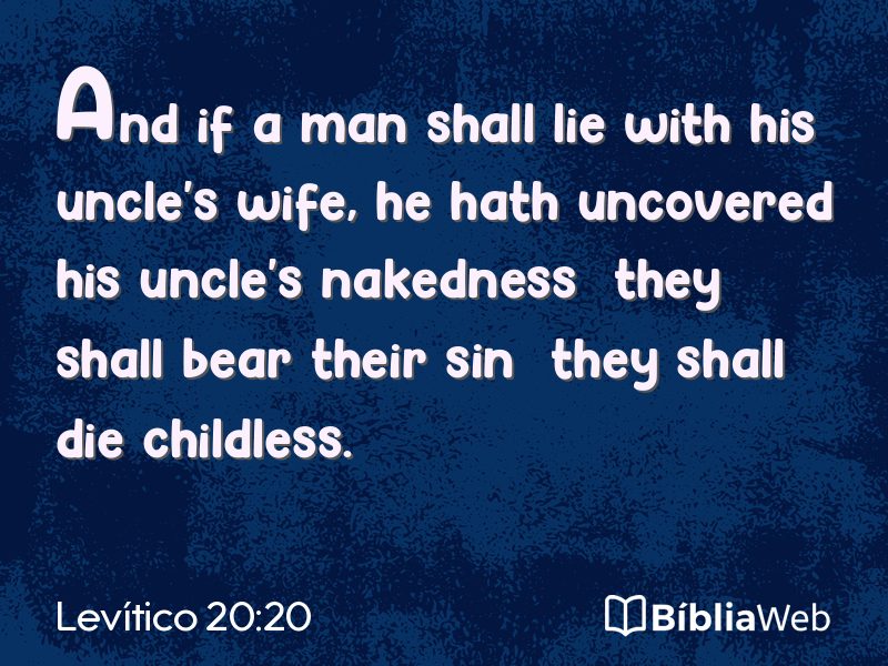 Levítico 20:20 em imagem para compartilhar