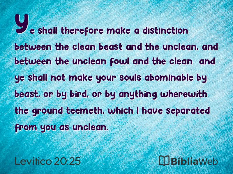 Levítico 20:25 em imagem para compartilhar