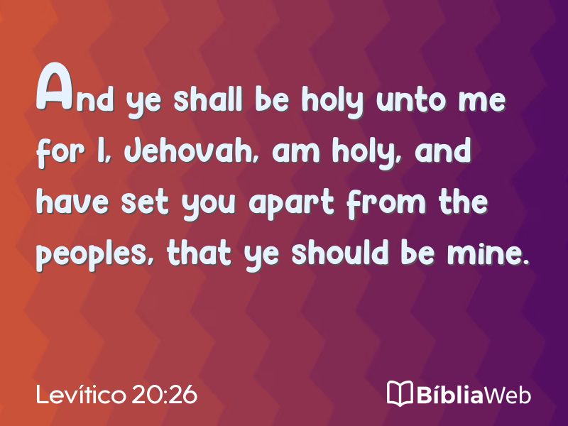 Levítico 20:26 em imagem para compartilhar