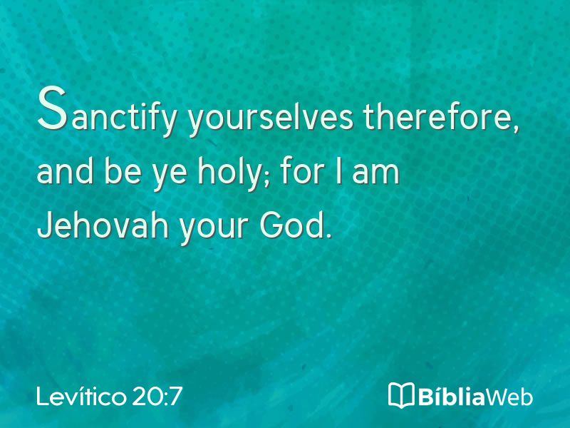 Levítico 20:7 em imagem para compartilhar