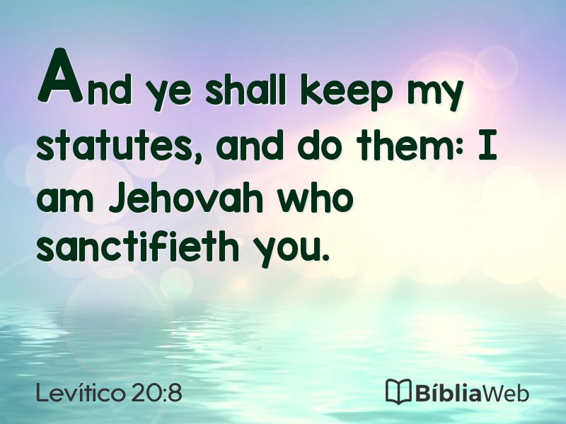 Levítico 20:8 em imagem para compartilhar