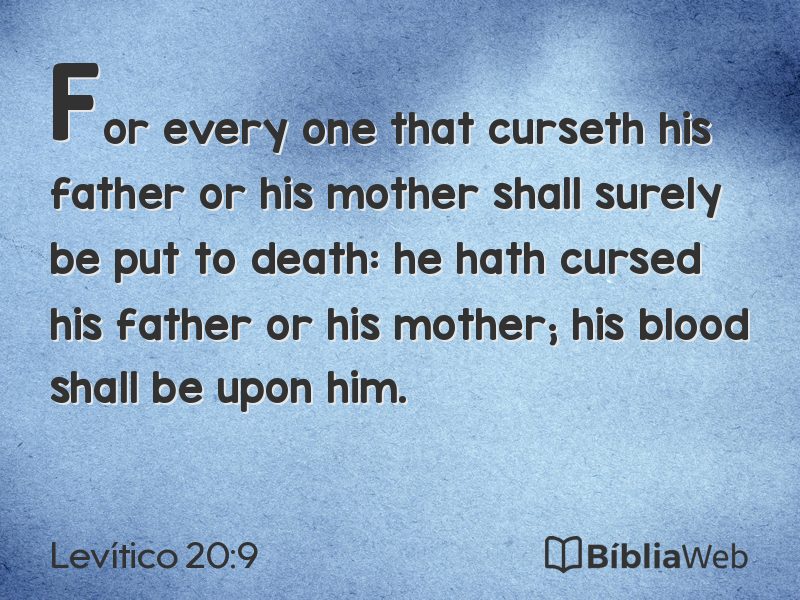 Levítico 20:9 em imagem para compartilhar
