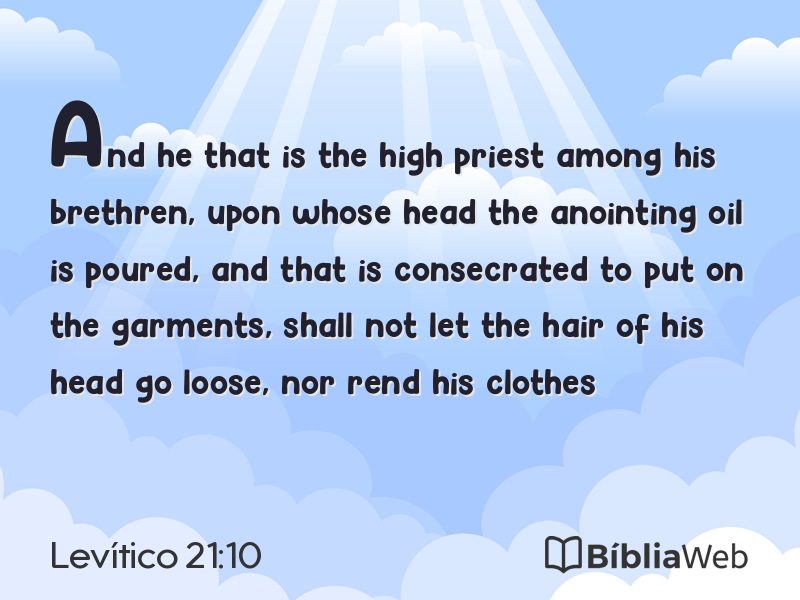 Levítico 21:10 em imagem para compartilhar