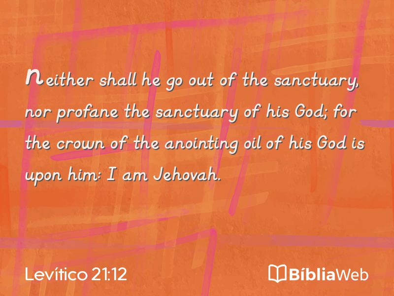 Levítico 21:12 em imagem para compartilhar