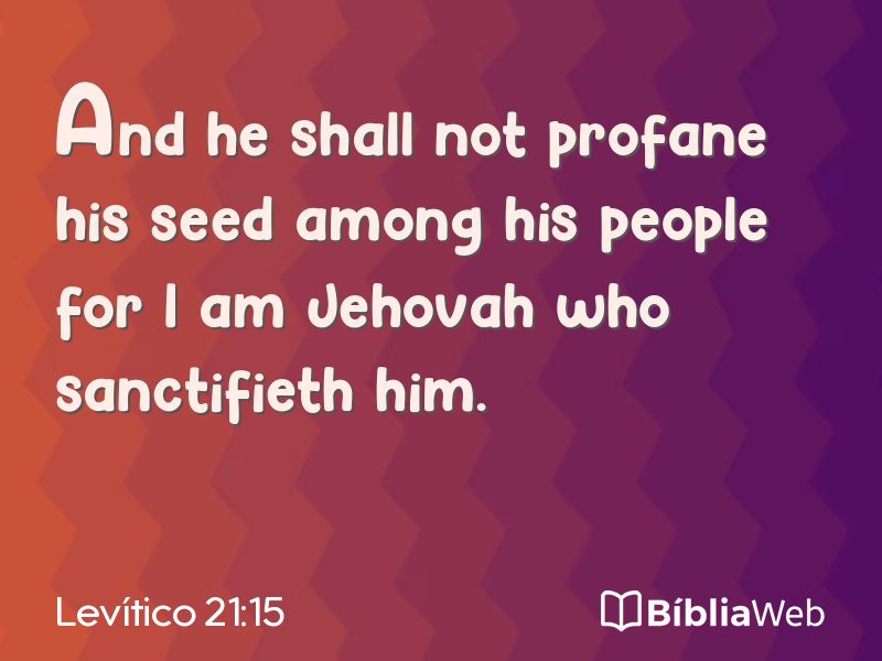 Levítico 21:15 em imagem para compartilhar