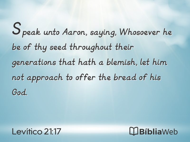 Levítico 21:17 em imagem para compartilhar