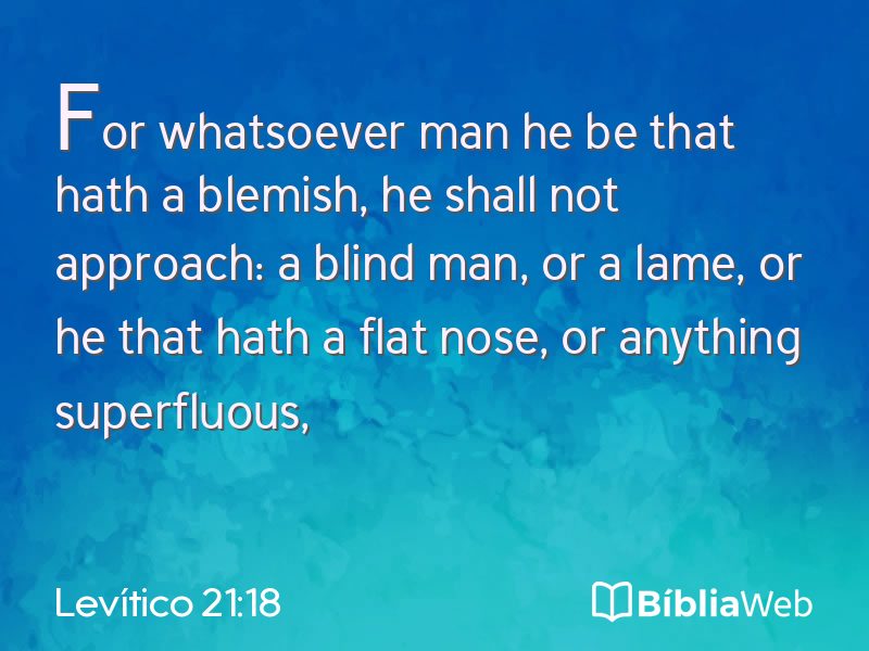Levítico 21:18 em imagem para compartilhar