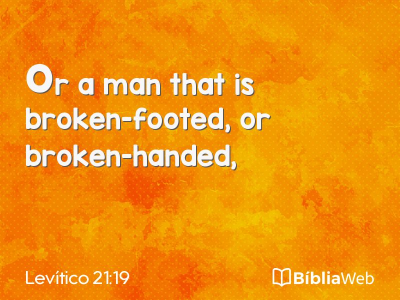 Levítico 21:19 em imagem para compartilhar
