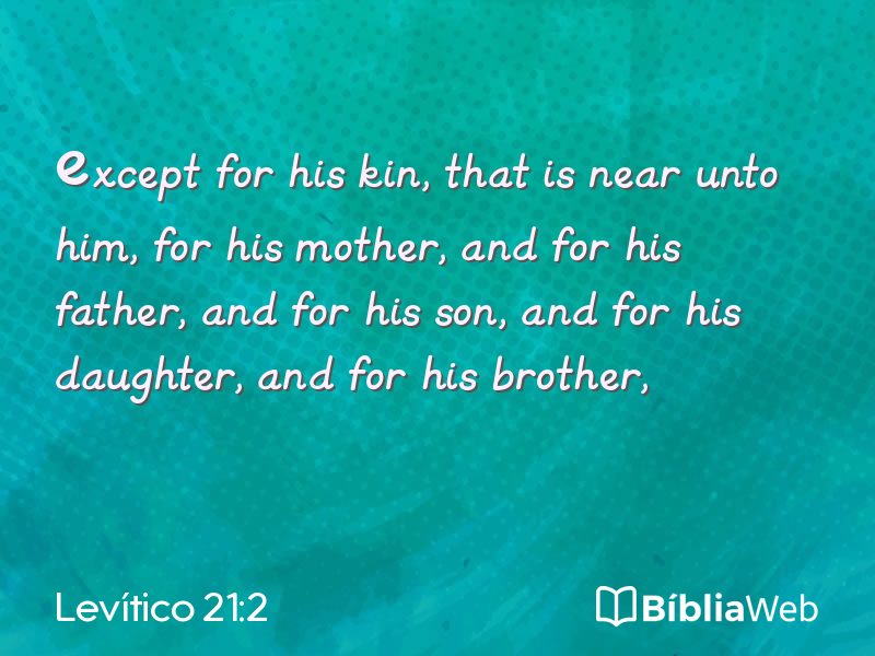Levítico 21:2 em imagem para compartilhar