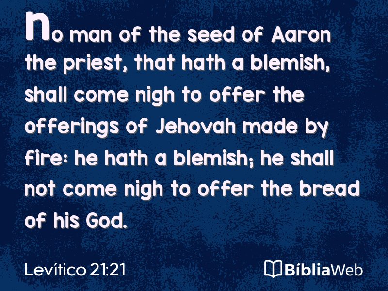 Levítico 21:21 em imagem para compartilhar