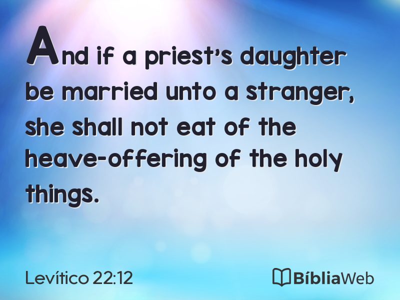 Levítico 22:12 em imagem para compartilhar