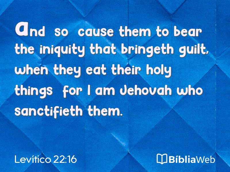 Levítico 22:16 em imagem para compartilhar