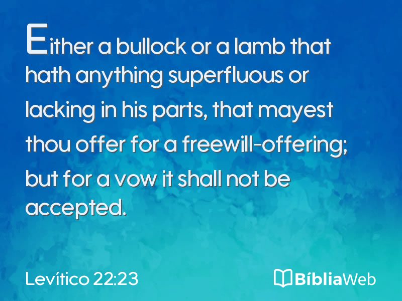 Levítico 22:23 em imagem para compartilhar