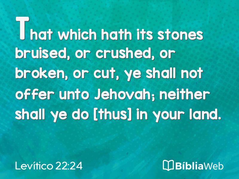 Levítico 22:24 em imagem para compartilhar