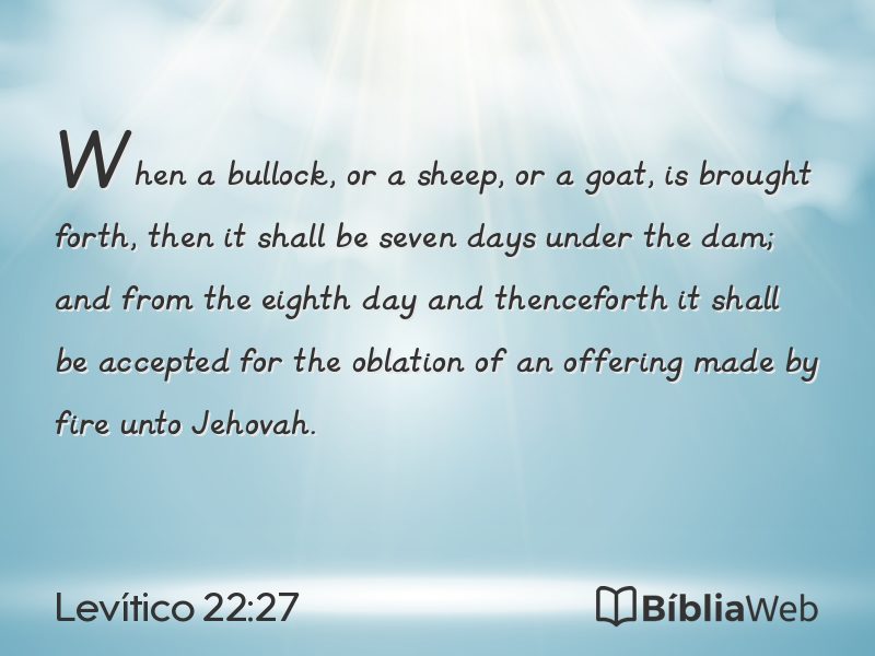 Levítico 22:27 em imagem para compartilhar