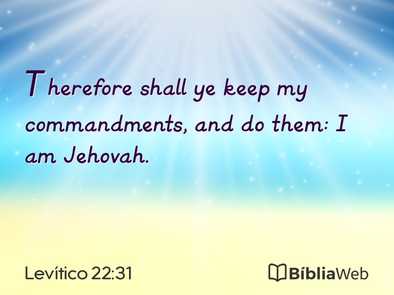 Levítico 22:31 em imagem para compartilhar