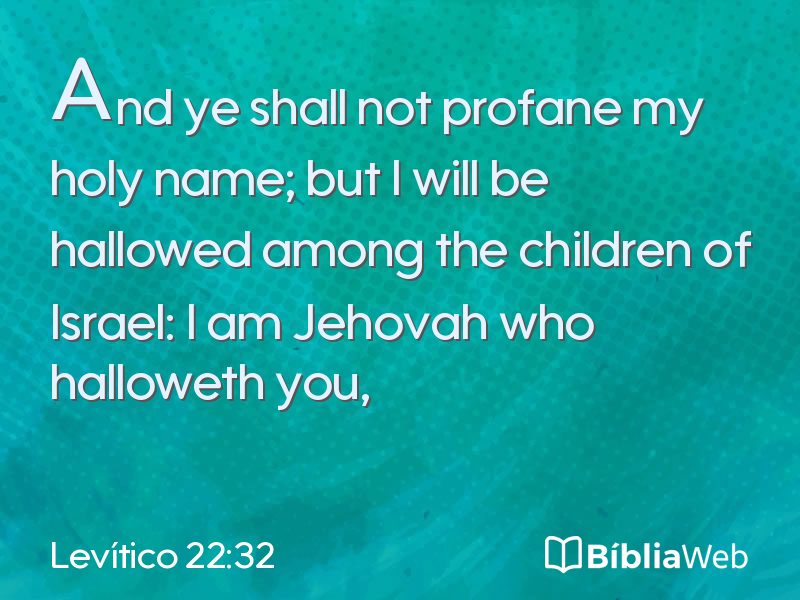 Levítico 22:32 em imagem para compartilhar