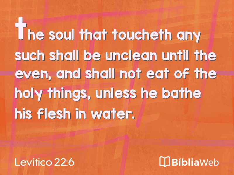 Levítico 22:6 em imagem para compartilhar