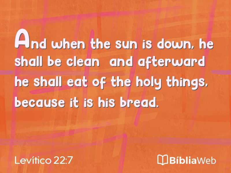Levítico 22:7 em imagem para compartilhar