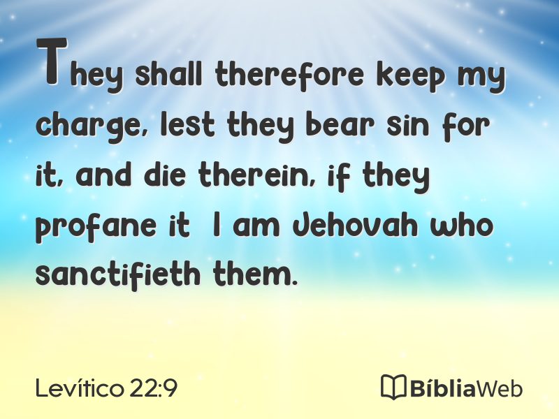 Levítico 22:9 em imagem para compartilhar