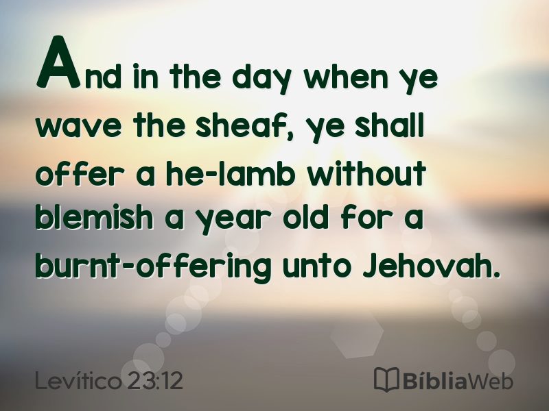 Levítico 23:12 em imagem para compartilhar