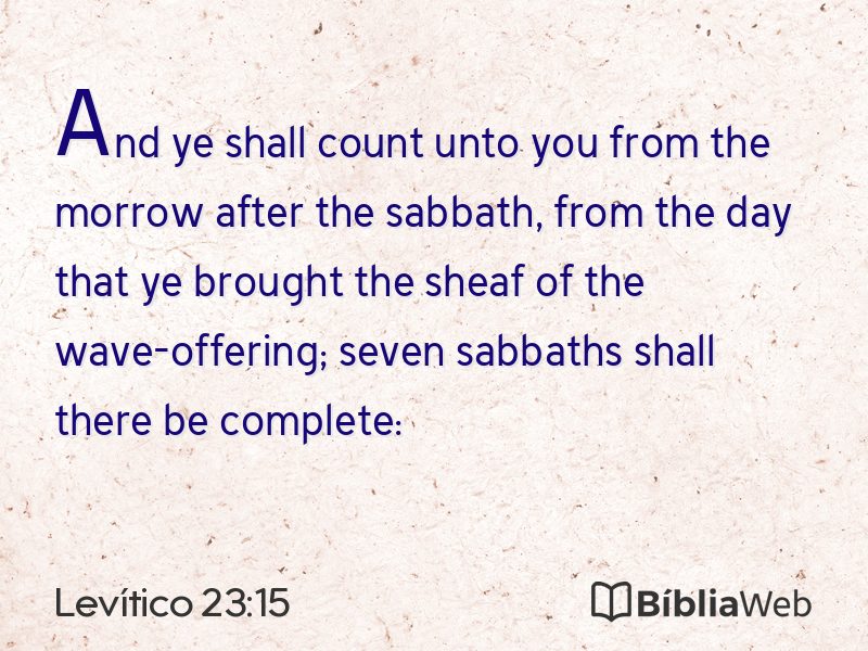 Levítico 23:15 em imagem para compartilhar