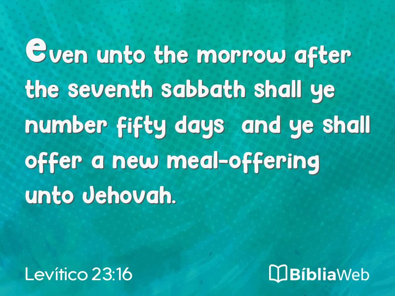 Levítico 23:16 em imagem para compartilhar