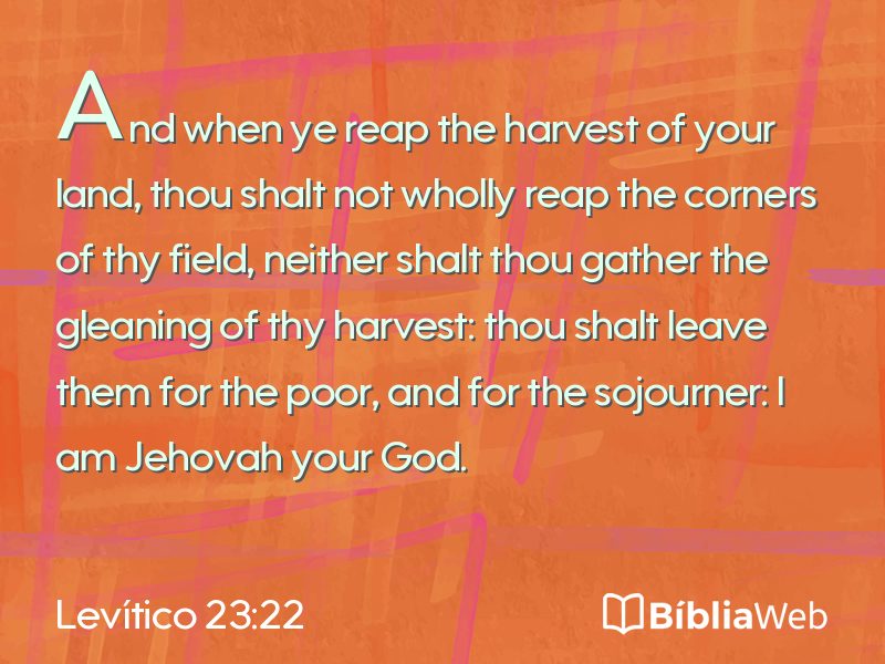 Levítico 23:22 em imagem para compartilhar
