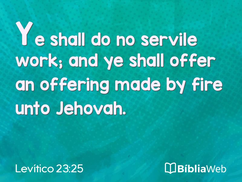 Levítico 23:25 em imagem para compartilhar